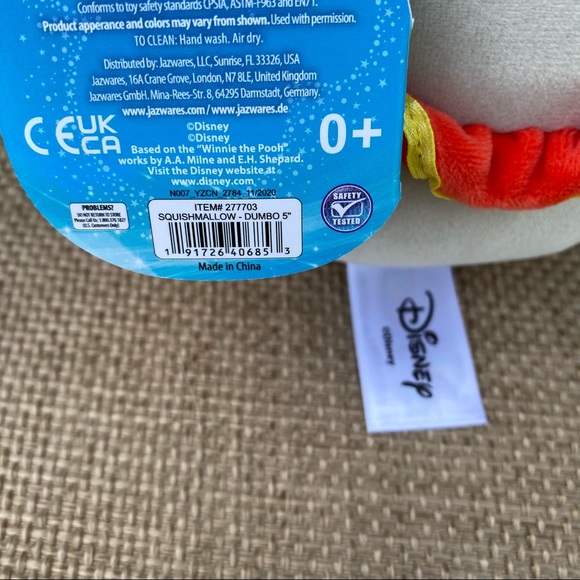 DISNEY Squishmallow DUMBO 5” NWT - Picture 5 of 5